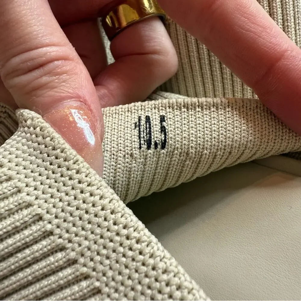 Everlane Glove Mule ReKnit Bone Ivory Square Toe Block Heel Size 10.5 - Picture 5 of 6